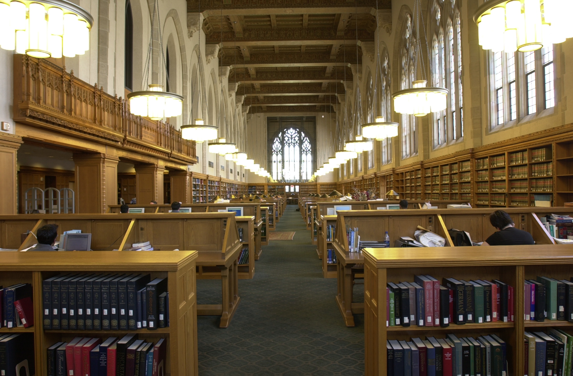 Law School Library with stacks of books