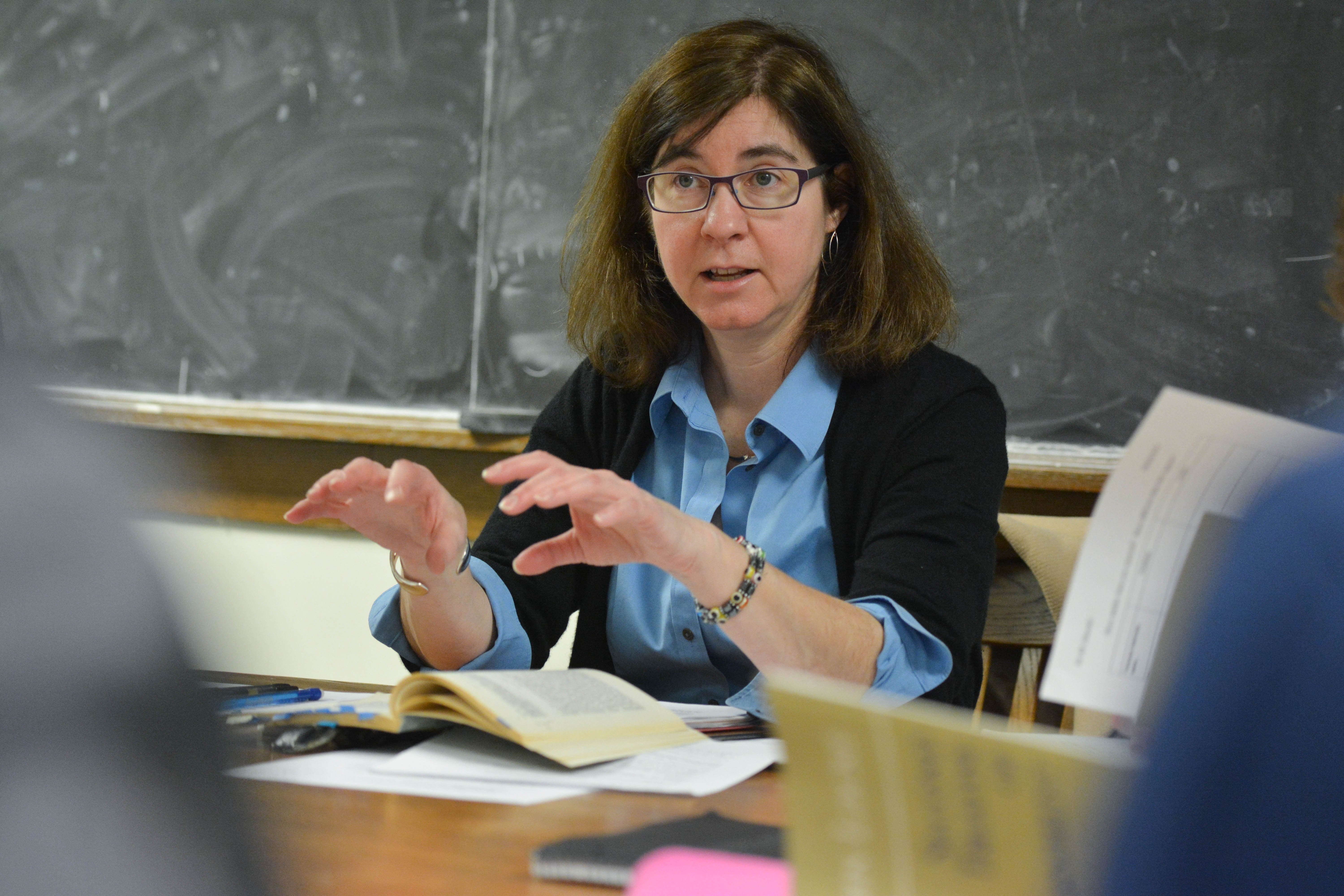 professor at desk