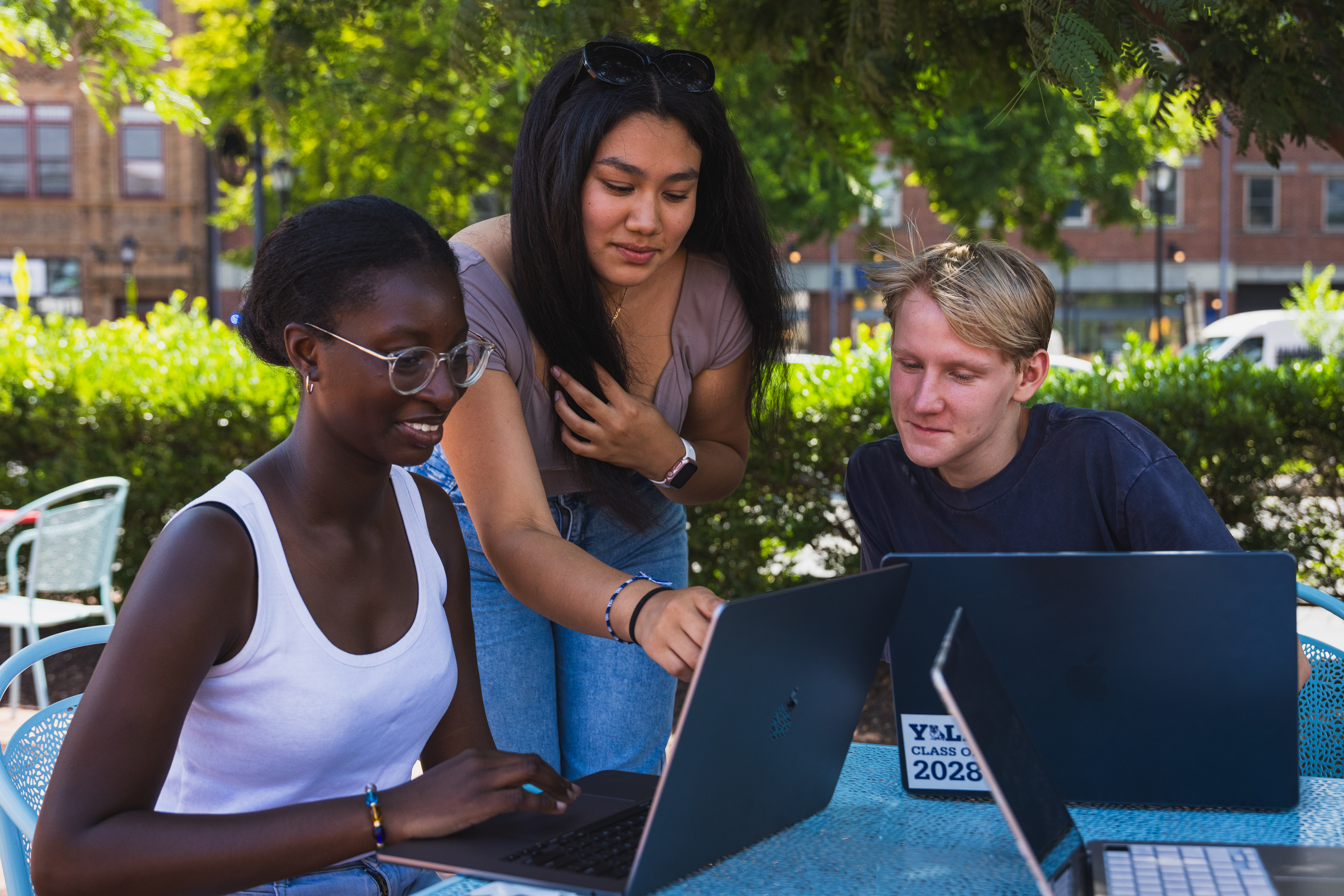 First year students figuring out their schedule