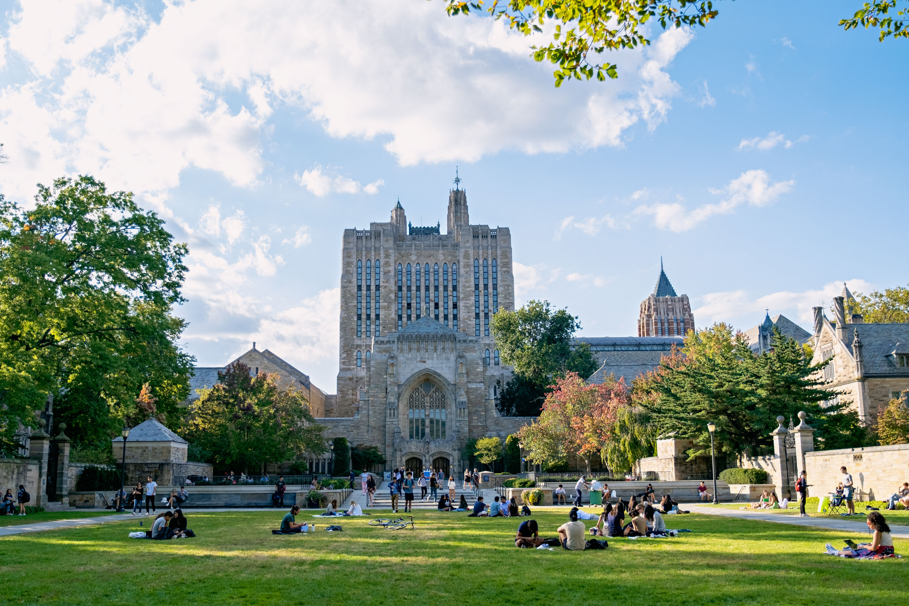 View of Yale University’s campus building.