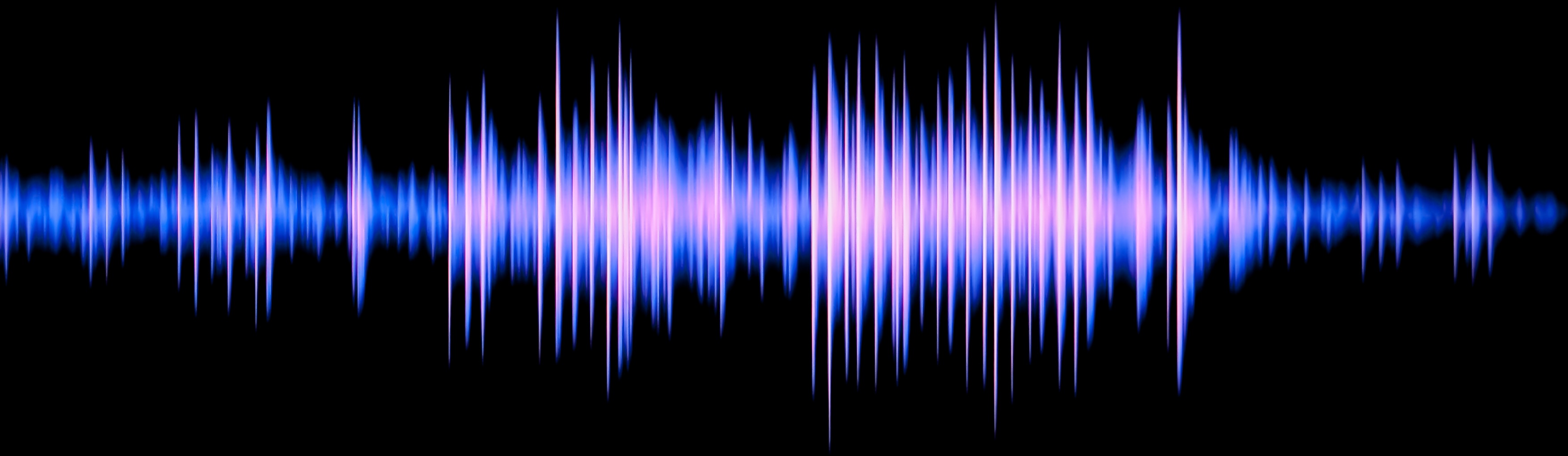 Audio waveform with peaks and valleys
