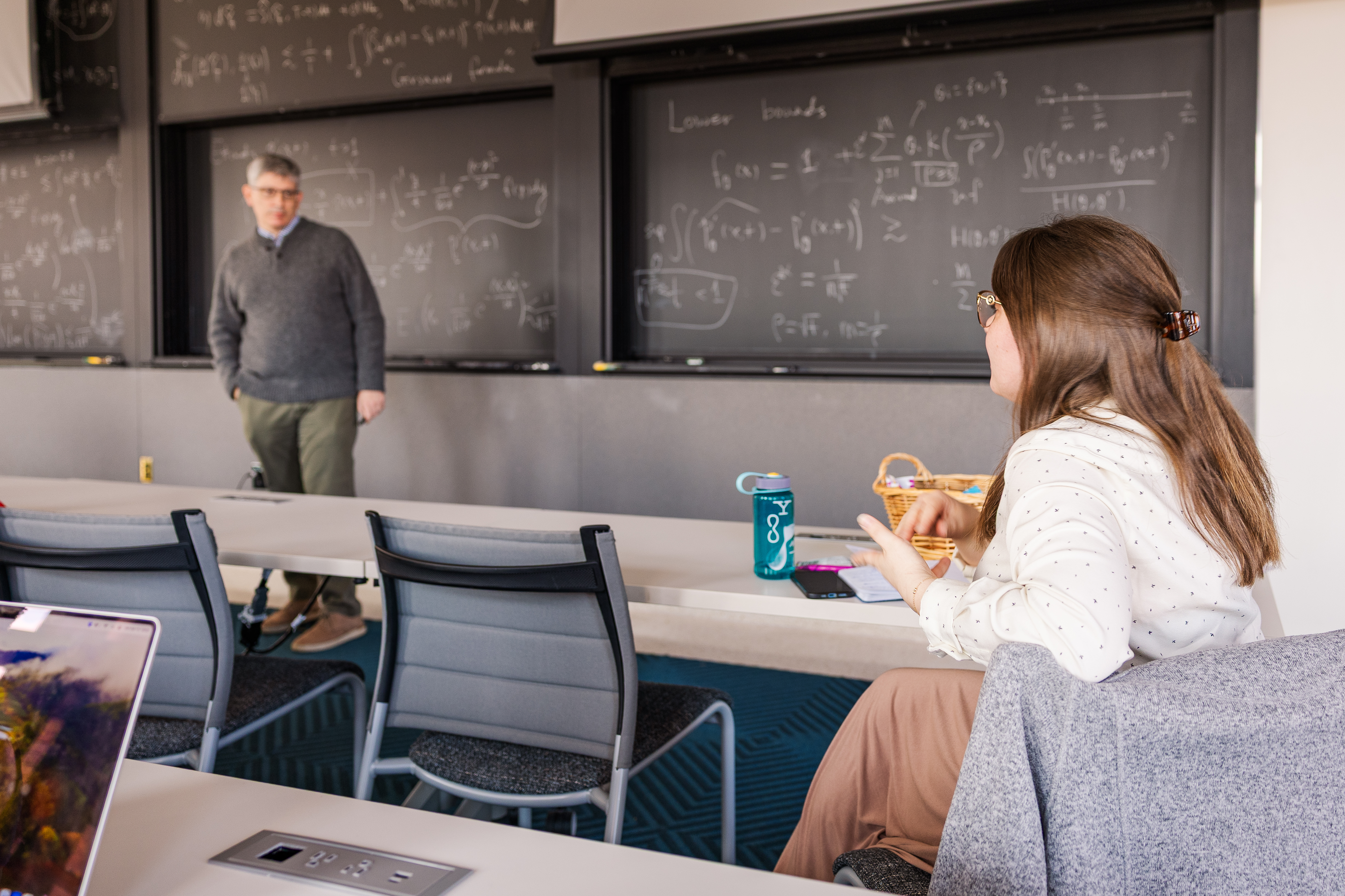 an instructor being observed by Poorvu staff