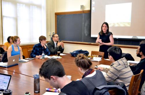 Faculty in classroom during Bulldog Days