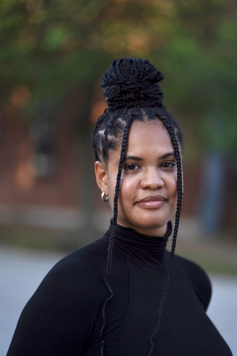Headshot of Graduate Writing Lab Fellow Candace Borders.