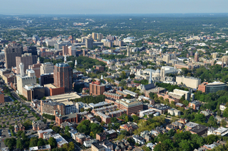 Arial view of the city of New Haven.