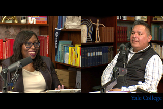 Video podcast in the Podcast Studio at Yale Broadcast