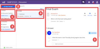 Ed Discussion Interface. Reference text description.