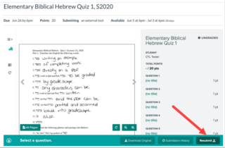 Gradescope submission preview page with the rubric on the right-hand side and an arrow pointing to the Resubmit button.