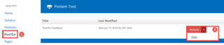 Post'Em student interface. See description for details.