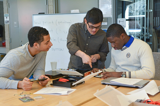 students working together