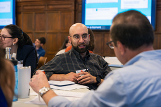 Two Course (Re)Design participants discussing
