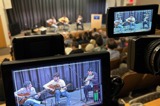 Musicians performing in Luce Hall