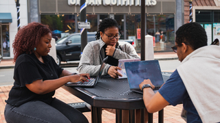 Students Working at a Table